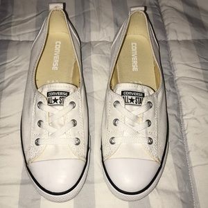 White Converse Low